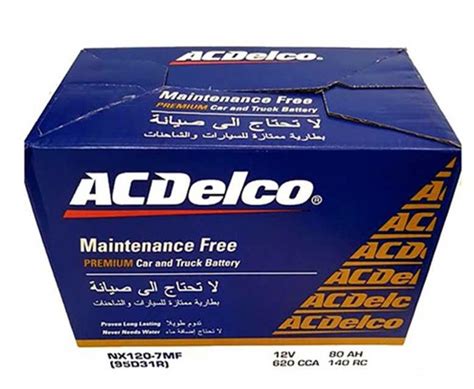 Acdelco Battery Nx120 7lmf 95d31r 12v 80ah Bengal Auto Parts