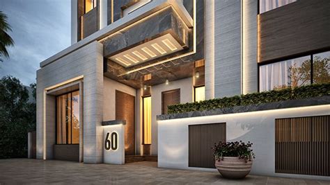 Modern Villa On Behance Building Front Designs Architecture Luxury