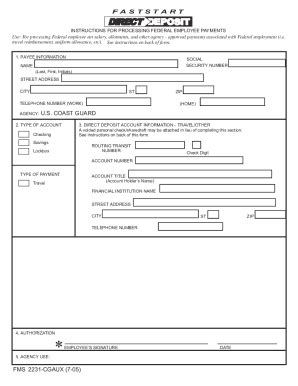 Fillable Online Form Fms 2231 Cgaux Survey Template Fax Email Print