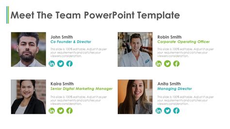 Meet The Team Powerpoint Presentation Template