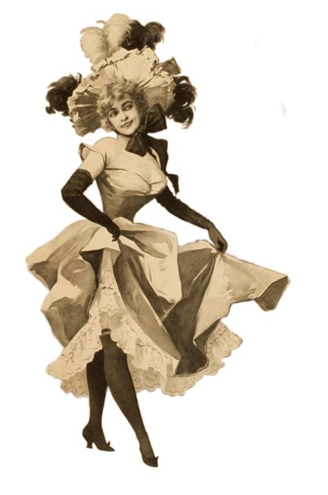 Vintage Burlesque Show Dancers Clipart From Antique Prints Etsy