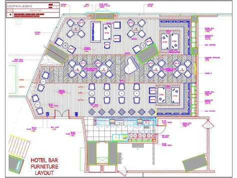 A floor plan acts as a map of your restaurant business in its physical form. Bar and Restaurant Interior Floor Plan DWG Drawing ...
