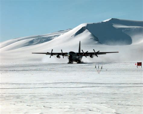 Us Navy Lc 130 Hercules Takes Off From Shackleton Glacier Antarctica