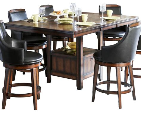 Pair with the matching waffle back tools with black faux leather upholstered seats for a great casual dining and entertaining area that friends and family will enjoy. Homelegance Bayshore Extension Counter Height Table with ...