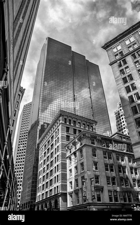 High Office Buildings From The Street Level Stock Photo Alamy