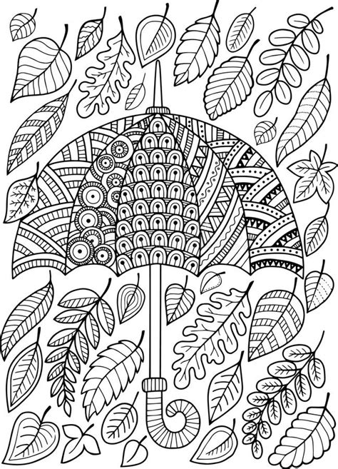 Easy cat and kitten coloring pages for kids. Hand Draw Doodle Coloring Page For Adult. I Love Autumn ...