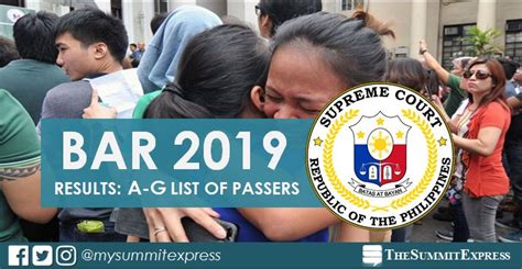 A G Passers 2019 Bar Exam Results