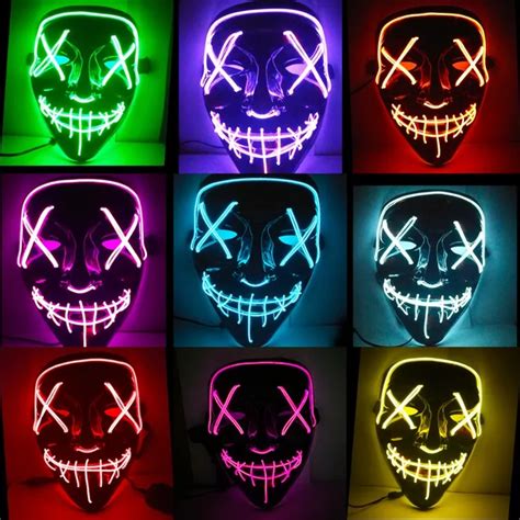 Halloween Mask Led Light Up Funny Masks The Purge Election Year Great