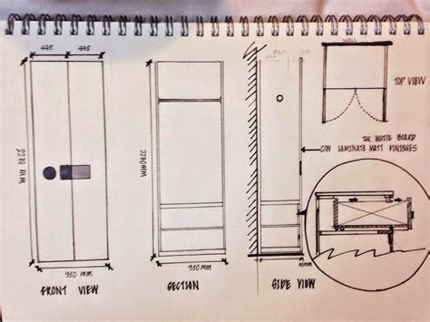 Detailing And Work Drawing Detailing Of Wardrobe