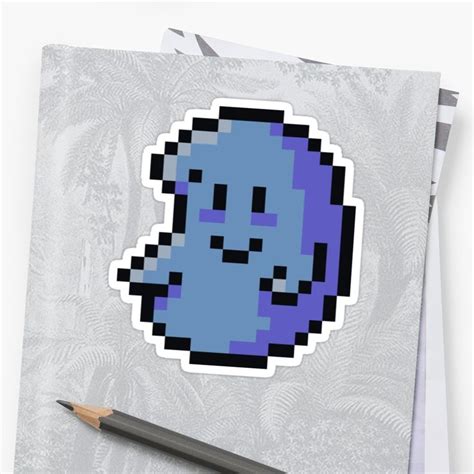 Cute Pixelart Ghost Stickers For Halloween Now