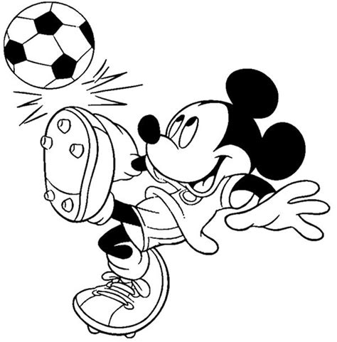 Mickey mouse coloring pages 281. Mickey Mouse Playing Soccer Coloring Page | Kids ...