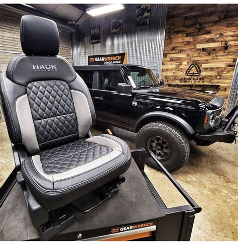 Katzkin Diamond Stitch Leather Seats In Hauk Designs Bronco Bronco6g