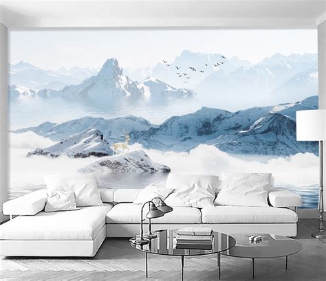 Fototapeta - Śnieżne góry - 36038 - Uwalls.pl | Wall mural wallpaper ...