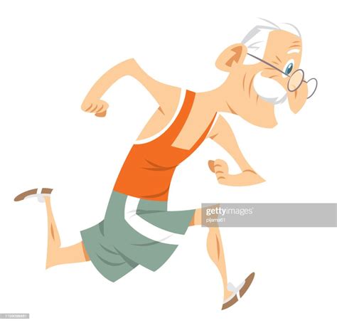 Old Man Running High Res Vector Graphic Getty Images