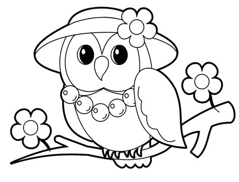 Owl Coloring Pages For Kids Coloring Home