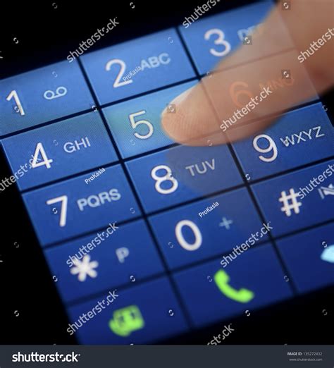 Dialing Using Touch Screen Of Modern Smart Phone Stock Photo 135272432