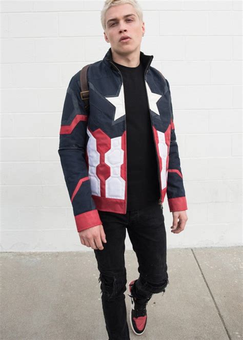 Buy Mens Captain America Civil War Leather Textile Jacket Lucajackets