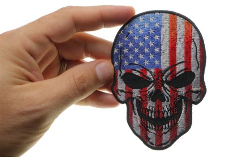 American Flag Skull Patch Skull Patches By Ivamis Patches