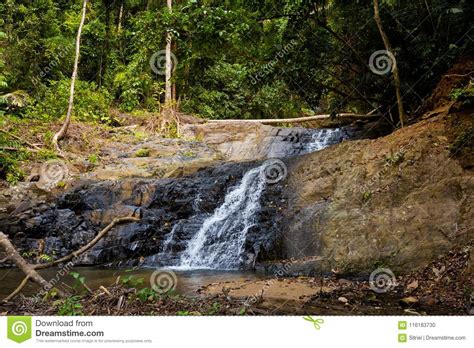Huai Sakae Waterfall In Krabi Stock Photo Image Of Blue Klong 116183730