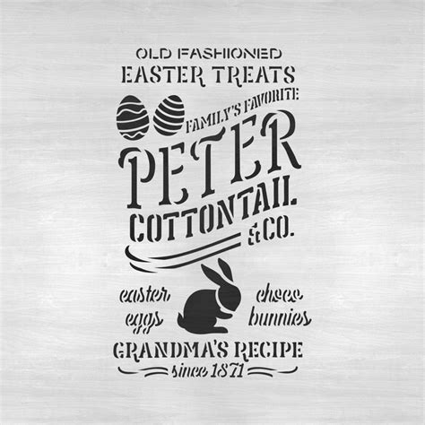 Peter Cottontail And Co Sign Stencil | Stencil Revolution