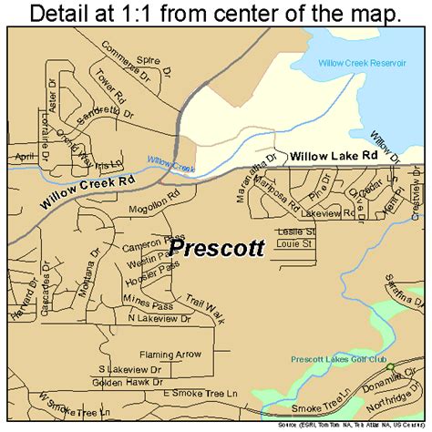 Pioneer Highway Road Map Of Prescott Arizona