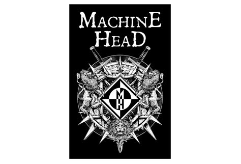 Machine Head Crest Printed Textile Poster