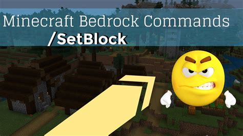 Setblock Command Minecraft Bedrock Youtube