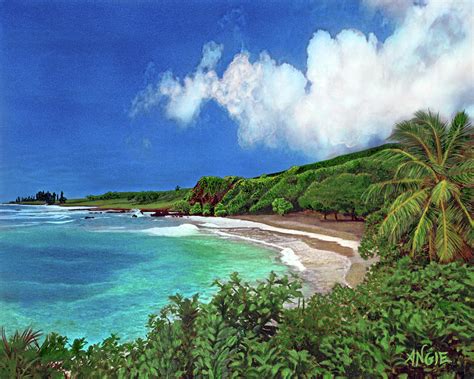 Hamoa Haven Painting By Angie Hamlin Pixels