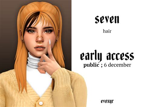 The Sims 4 Cc Skins And Others — Evoxyr Seven Hair Early Access For