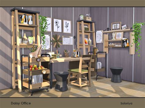 Daisy Office Decor By Soloriya From Tsr • Sims 4 Downloads