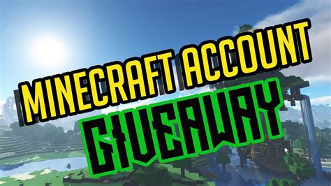 Giveaway Minecraft Account Close Youtube