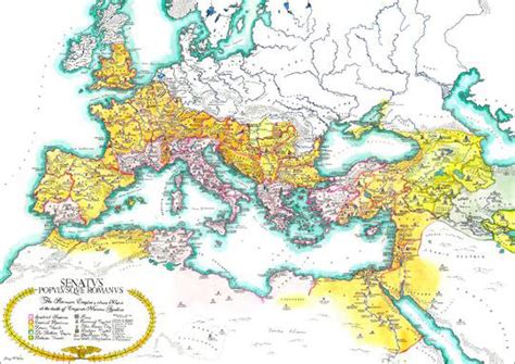 Map Of The Roman Empire Circa 180 Ce Premium Wall Poster Useful Char