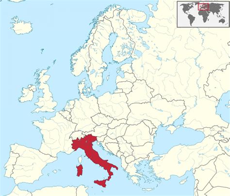 Włochy na mapie świata okoliczne kraje i położenie na mapie Europy