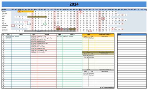 Blank Excel Calendar Page Free Calendar Template
