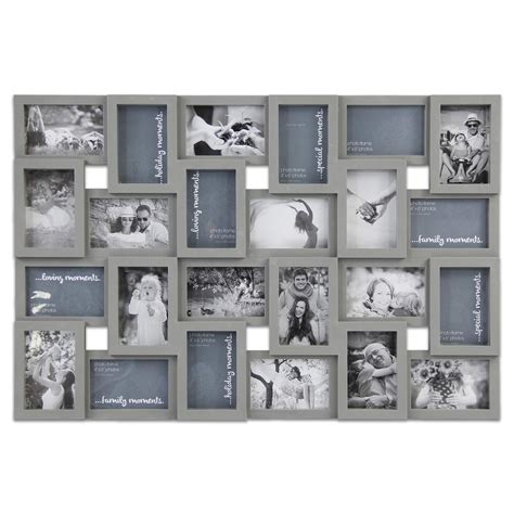 Photo Frame Picture Frame 24 Sockets Gray Finish Frame Collage