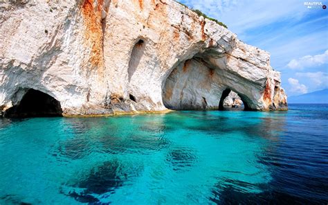 Blue Caves Sea Zakynthos Skinari Greece Beautiful Views