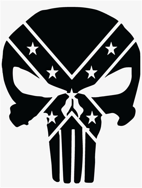 The Punisher Rebel Flag Vinyl Graphic Decal-vinyl Graphic - Rebel Flag