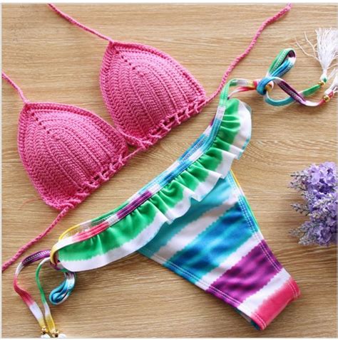 Sexy Crochet Bikinis Women Swimsuit Bikini Women Women Swimsuits Bikinis