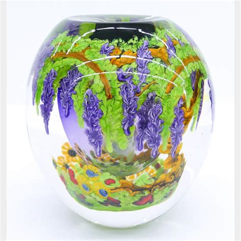 Chris Heilman Wisteria Paperweight Vase 2016 Glass Mba Seattle Auction