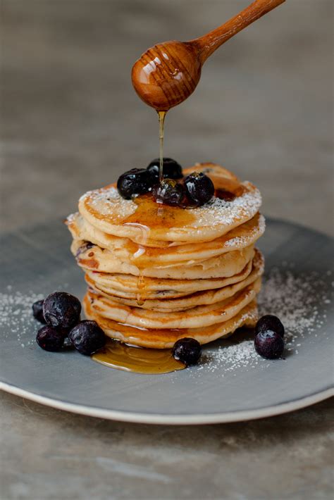 Blueberry And Honey Pancake Stack Christine Capendale Cakes And Catering