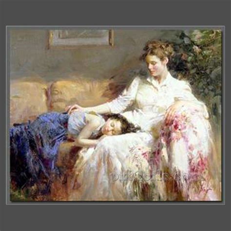 Mother And Daughter Oil Paintings Victorian Mother And Daughter