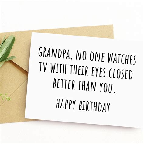 Funny Grandpa Birthday Card Getting Old Happy Birthday Card Etsy