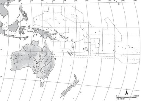 Mapa Mudo Fisico De Oceania Para Imprimir En Color