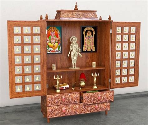 10 Simple And Latest Pooja Room Designs In Wood Styles At Life Wooden