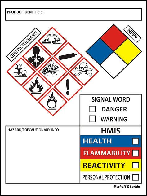 Sds Osha Labels For Chemical Safety Data 4 X 3 Inches Roll Of 250