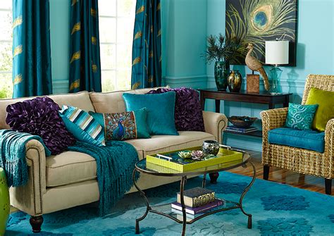 They have an eye shaped pattern on them. Peacocks and peacock colors make a cozy nest. | Living room decor apartment, Teal living room ...