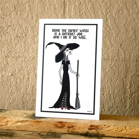 Halloween Witch Greeting Card Creatively Colored By You Etsy In 2020 Halloween Illustration