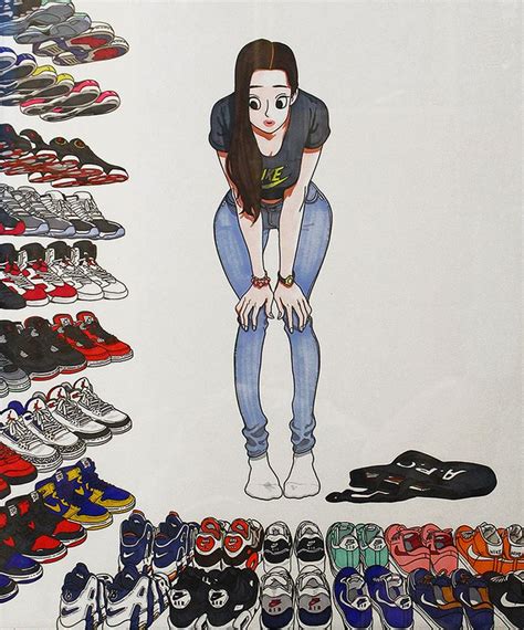 Nike Shoes Girl01 Kim Jungyoun Sneaker Art Cartoon Art