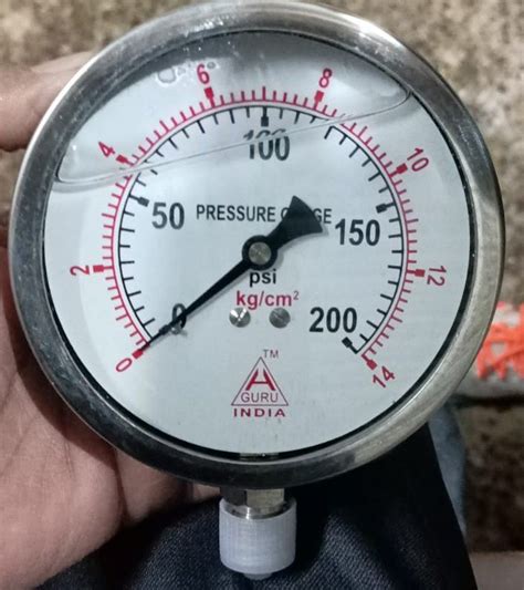 4 Inch 100 Mm H Guru Pressure Gauge 0 To 300 Bar0 To 4000 Psi At