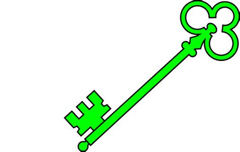 Green Old Key Clip Art At Vector Clip Art Online Royalty
